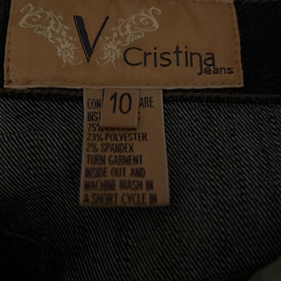 V Cristina Women's Jeans Size 10Rhinestone NWT - Picture 7 of 7